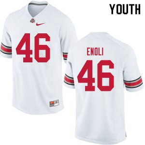 Youth Madu Enoli White Ohio State Buckeyes Football #46 Jersey 985233-770