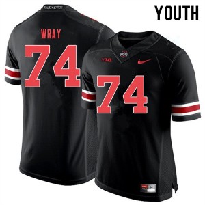 Youth Max Wray Black Out Ohio State Football #74 Jersey 664380-920