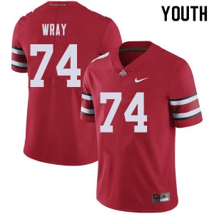 Youth Max Wray Red Ohio State Buckeyes Football #74 Jersey 986298-741