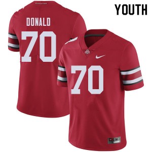 Youth Noah Donald Red OSU Buckeyes Football #70 Jersey 217789-779