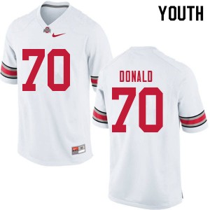 Youth Noah Donald White Ohio State Football #70 Jersey 186493-926
