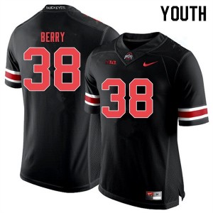 Youth Rashod Berry Black Out Ohio State Football #38 Jersey 775819-395