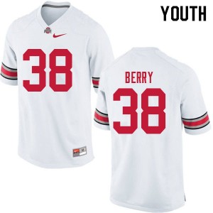 Youth Rashod Berry White OSU Buckeyes Football #38 Jersey 566532-838