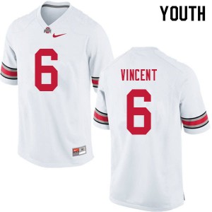 Youth Taron Vincent White Ohio State Football #6 Jersey 170280-339