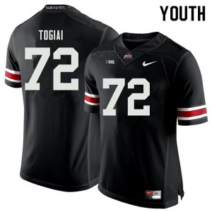 Youth Tommy Togiai Black Ohio State Football #72 Jersey 546720-650