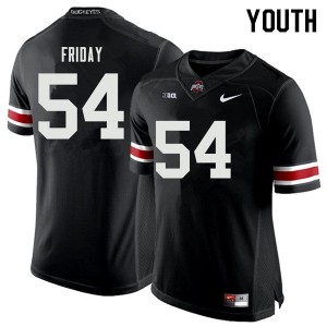 Youth Tyler Friday Black Ohio State Football #54 Jersey 141737-610