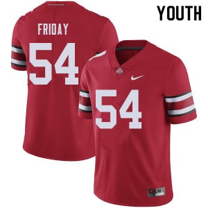 Youth Tyler Friday Red OSU Football #54 Jersey 925891-230