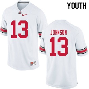Youth Tyreke Johnson White Ohio State Buckeyes Football #13 Jersey 619459-326