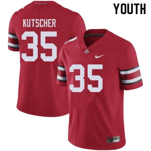 Youth Austin Kutscher Red OSU Football #35 Jersey 243138-802