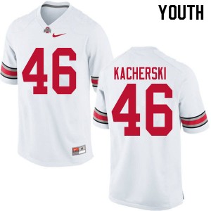 Youth Cade Kacherski White OSU Buckeyes Football #46 Jersey 411140-397
