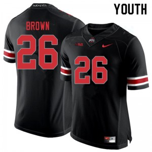 Youth Cameron Brown Blackout OSU Buckeyes Football #26 Jersey 555432-110