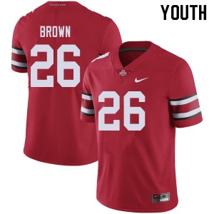 Youth Cameron Brown Red OSU Football #26 Jersey 558131-593