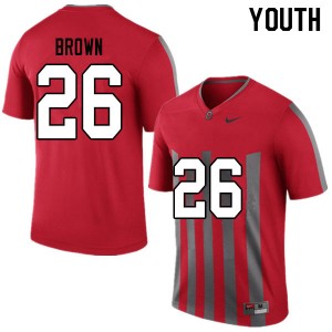 Youth Cameron Brown Throwback Ohio State Football #26 Jersey 768125-157
