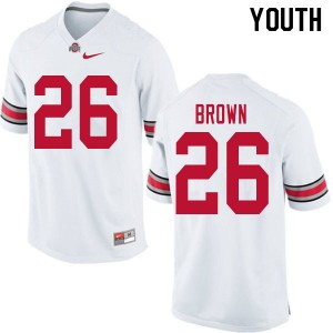 Youth Cameron Brown White OSU Football #26 Jersey 783538-615