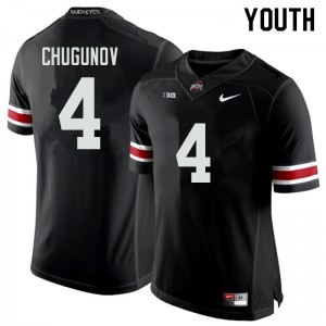 Youth Chris Chugunov Black Ohio State Football #4 Jersey 855584-326