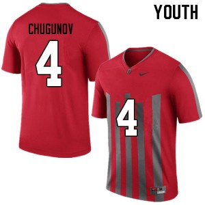 Youth Chris Chugunov Throwback Ohio State Football #4 Jersey 159273-107