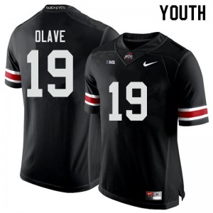 Youth Chris Olave Black Ohio State Buckeyes Football #19 Jersey 809925-161