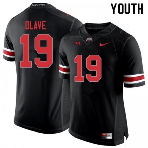 Youth Chris Olave Blackout Ohio State Buckeyes Football #19 Jersey 144099-422