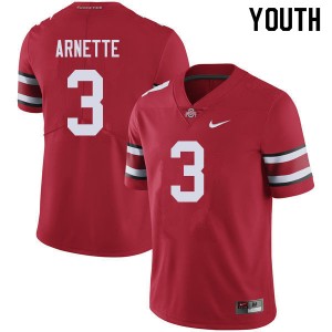 Youth Damon Arnette Red Ohio State Football #3 Jersey 432953-193