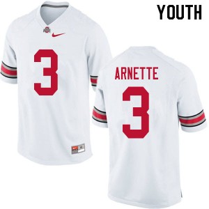 Youth Damon Arnette White OSU Football #3 Jersey 473494-191