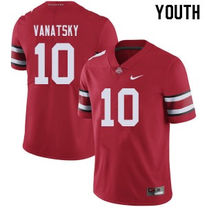 Youth Danny Vanatsky Red OSU Football #10 Jersey 909757-277