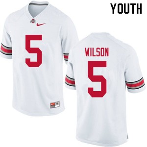 Youth Garrett Wilson White Ohio State Football #5 Jersey 315133-365