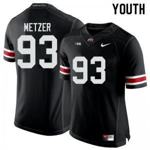 Youth Jake Metzer Black Ohio State Buckeyes Football #93 Jersey 457967-976