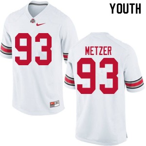 Youth Jake Metzer White Ohio State Football #93 Jersey 235085-856