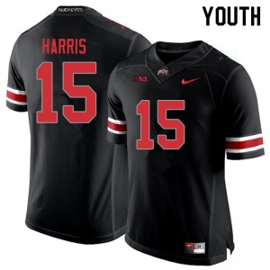 Youth Jaylen Harris Blackout OSU Buckeyes Football #15 Jersey 380952-276