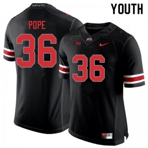 Youth K'Vaughan Pope Blackout Ohio State Buckeyes Football #36 Jersey 454743-151