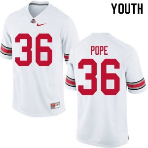 Youth K'Vaughan Pope White Ohio State Buckeyes Football #36 Jersey 919466-729