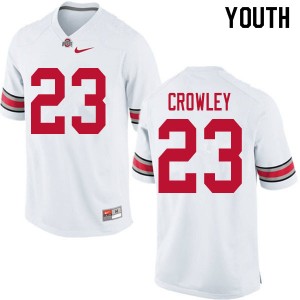 Youth Marcus Crowley White Ohio State Football #23 Jersey 324202-732