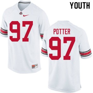 Youth Noah Potter White OSU Football #97 Jersey 458646-691