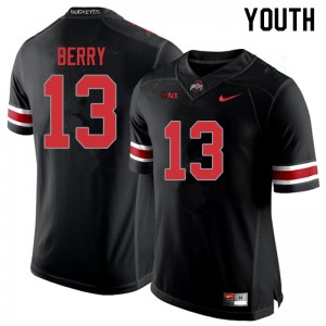 Youth Rashod Berry Blackout OSU Football #13 Jersey 484775-419