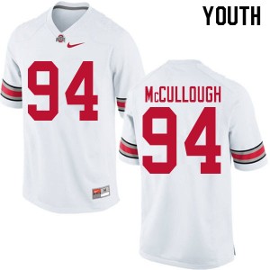 Youth Roen McCullough White Ohio State Buckeyes Football #94 Jersey 462220-924