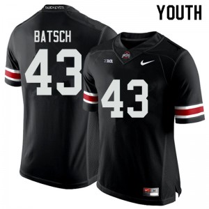 Youth Ryan Batsch Black Ohio State Buckeyes Football #43 Jersey 685372-811