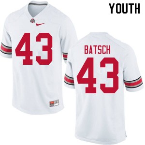 Youth Ryan Batsch White OSU Buckeyes Football #43 Jersey 856449-906