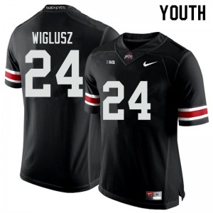 Youth Sam Wiglusz Black Ohio State Football #24 Jersey 579960-424