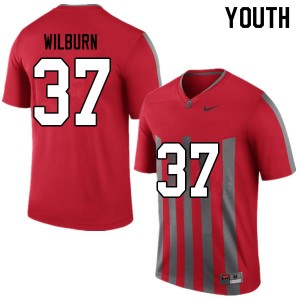 Youth Trayvon Wilburn Throwback Ohio State Football #37 Jersey 639295-182