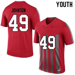 Youth Xavier Johnson Throwback Ohio State Buckeyes Football #49 Jersey 739699-991