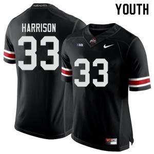 Youth Zach Harrison Black OSU Buckeyes Football #33 Jersey 690171-198