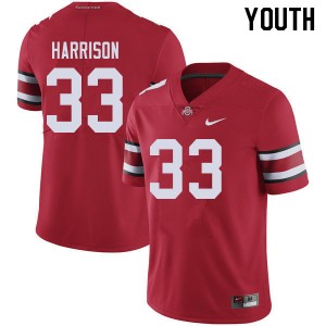 Youth Zach Harrison Red OSU Football #33 Jersey 621490-975