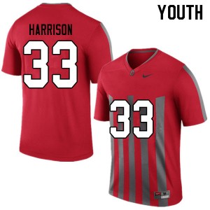 Youth Zach Harrison Throwback OSU Football #33 Jersey 314834-984