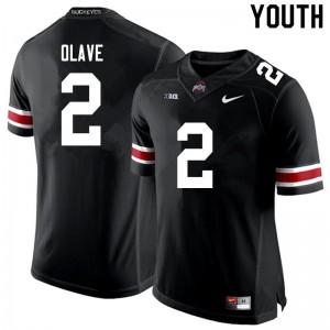 Youth Chris Olave Black Ohio State Buckeyes Football #2 Jersey 756677-471