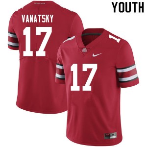 Youth Danny Vanatsky Scarlet Ohio State Football #17 Jersey 367415-183