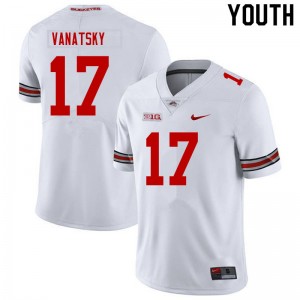 Youth Danny Vanatsky White OSU Buckeyes Football #17 Jersey 780646-297