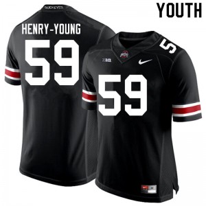 Youth Darrion Henry-Young Black Ohio State Buckeyes Football #59 Jersey 547863-877