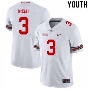 Youth Demario McCall White Ohio State Buckeyes Football #3 Jersey 754075-529