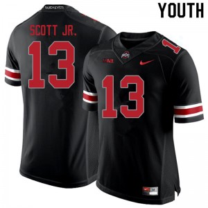 Youth Gee Scott Jr. Blackout OSU Football #13 Jersey 632725-219