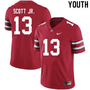 Youth Gee Scott Jr. Scarlet OSU Buckeyes Football #13 Jersey 669482-613